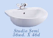 Studio semi inset vanity basin by Ideal Standard bathrooms