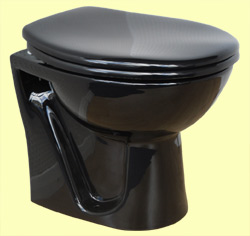 back to wall wc bowl in black