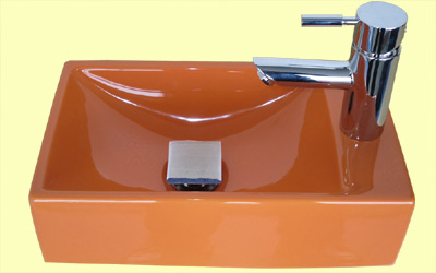 Indulgence basin by Twfords in Orange