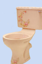 Floral decoration toilet suite