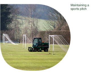 Maintaining a sports pitch