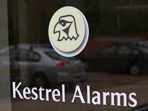 Entrance to Kestrel Alarms