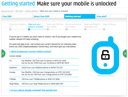 Unlock your mobile phone