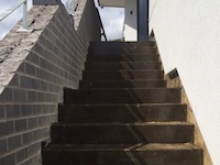 Resin membrane on steps