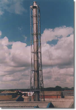 Denso Heatshield 350 protecting the external smokestack structure