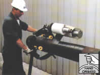 Hand operated machine for Denso bitumen pipeline protection products