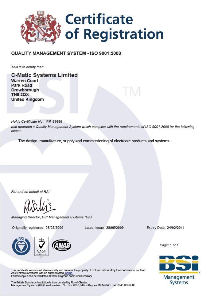 ISO9001 Certificate