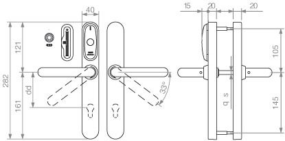 Access control line drawing