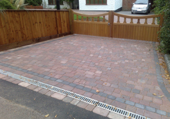 New Gates with Block Paved Driveway