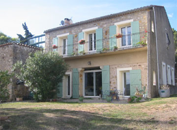 view of the gite from the garden