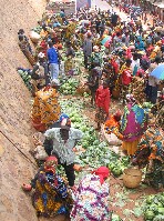 A vegetable market in Muramvya-Gitega