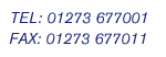 Tel: 01273 677001 Fax: 01273 677011