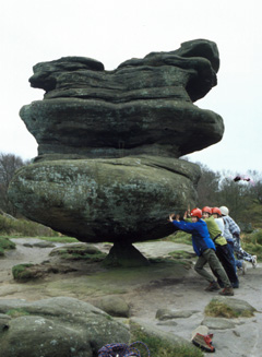 Climbing at Brimham Rocks