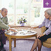 Residents playing a game of draughts